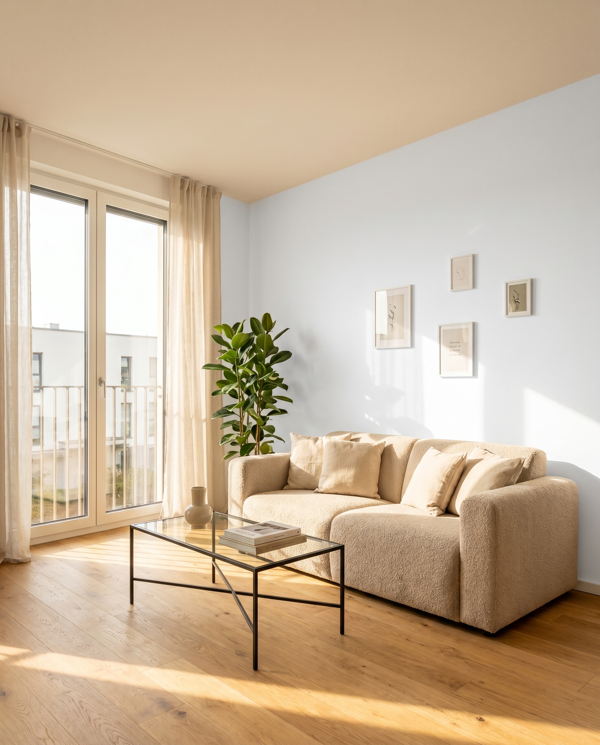 Strahlend weiße Wände mit Sto StoColor In – modernes Wohnzimmer