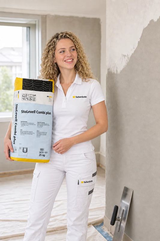 Malermeisterin Denise mit StoLevell Combi plus