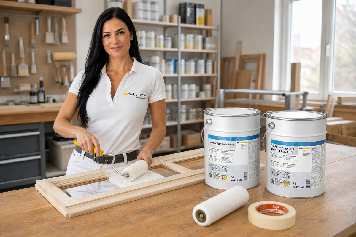 StoAqua Ventilack Satin – Produkt & Zubehör