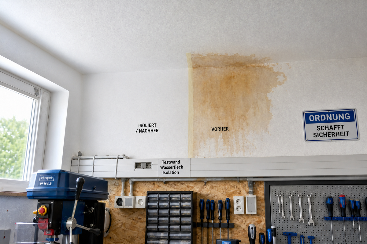 StoColor Isol Spray – Farbton-Beispiel im Raum