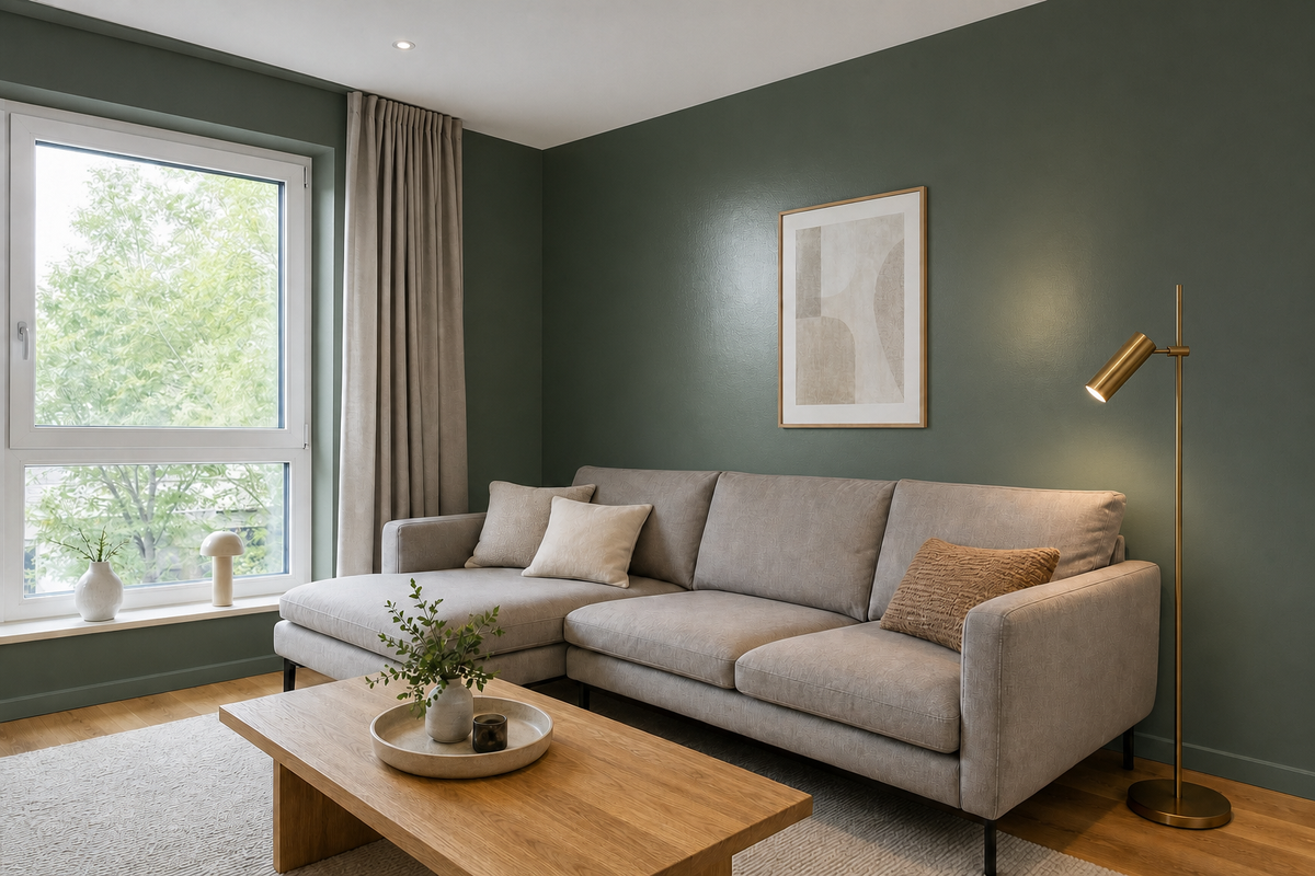 StoColor Opticryl Satin – Farbton-Beispiel im Raum
