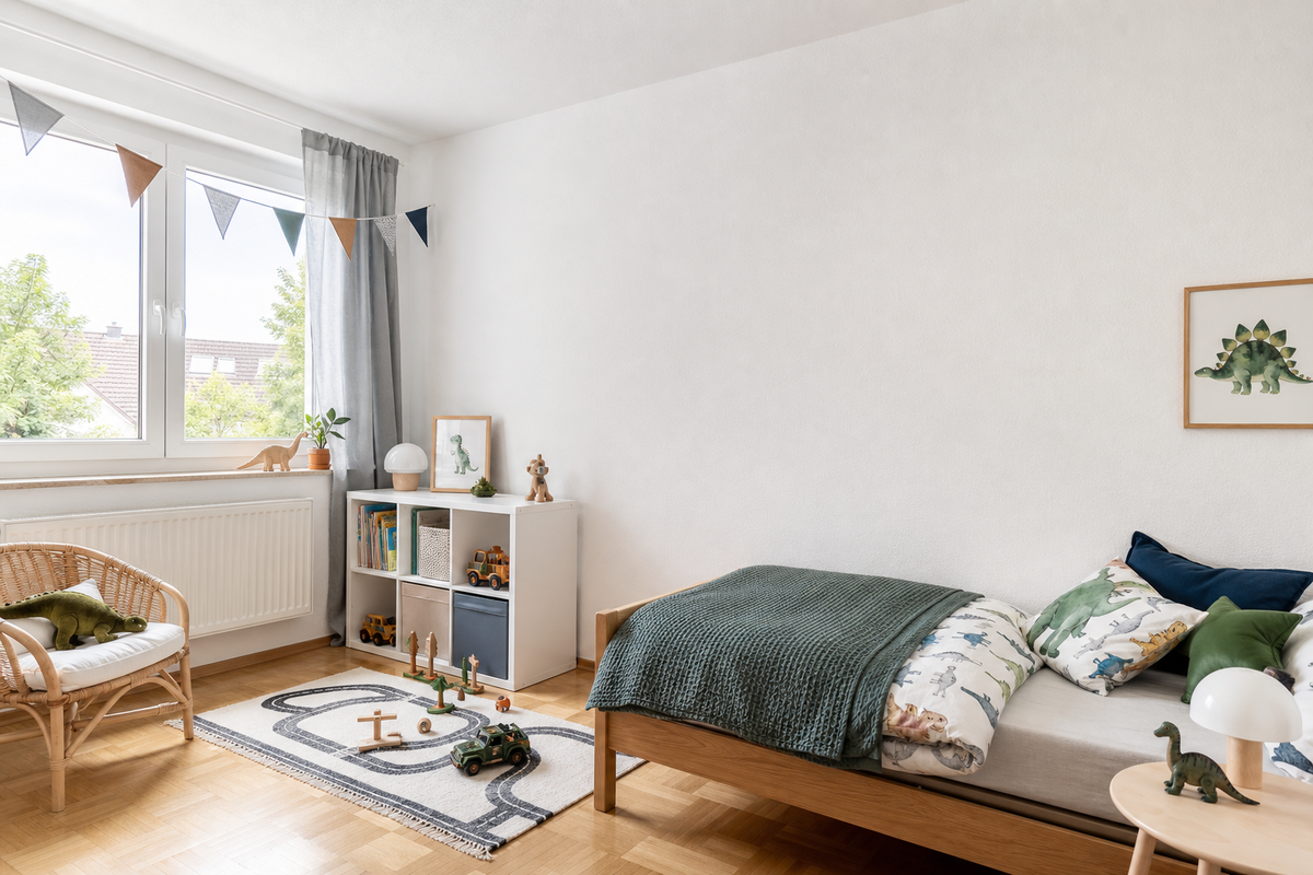 StoColor Saphir KF – Farbton-Beispiel im Raum