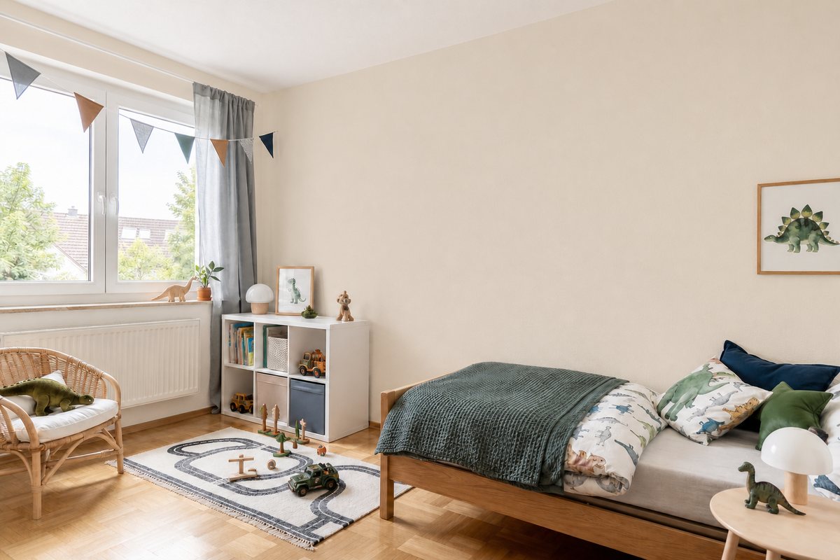 StoColor Saphir KF – Farbton-Beispiel im Raum