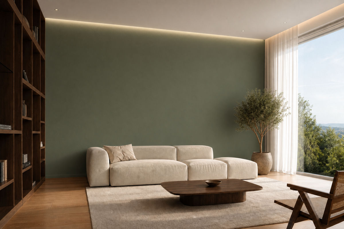 StoColor Supermatt – Farbton-Beispiel im Raum