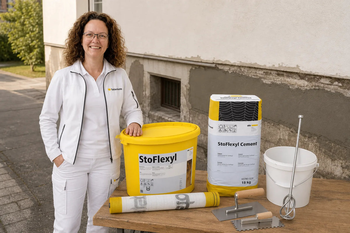 StoFlexyl Eimer mit passendem Zubehör-Set – farbenbote