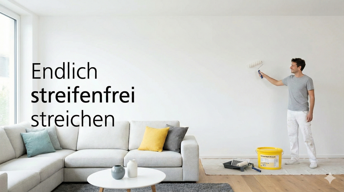 Streifenfrei streichen: Die 3-Schritte-Anleitung für glatte Wände