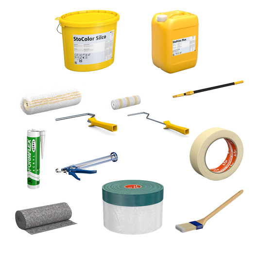 Top Fassadenpaket StoColor Silco inkl. Zubehör – Produktbild | kaufen bei Farbenbote.de