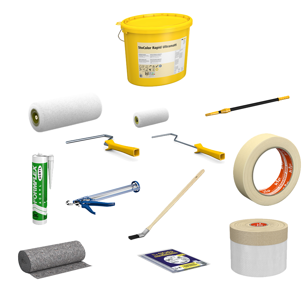 Top Wandpaket StoColor Rapid Ultramatt inkl. Zubehör – Produktbild | kaufen bei Farbenbote.de