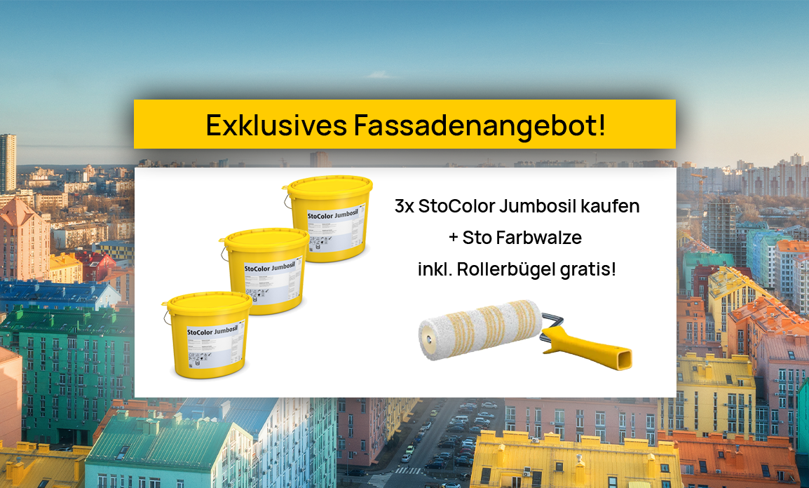 Fassadenaktion 3x Jumbosil kaufen + Sto Farbwalze inkl. Rollerbügel gratis