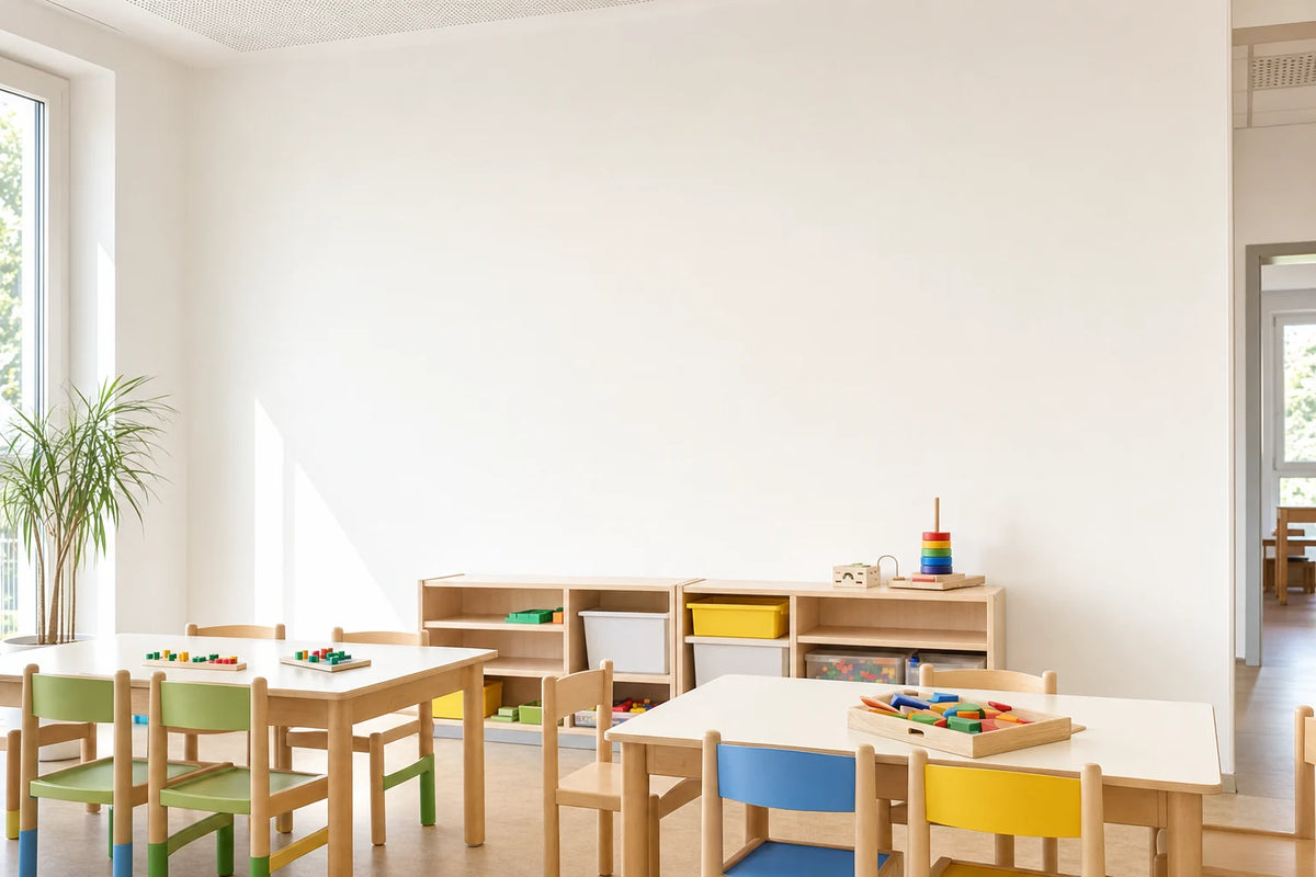 StoColor Sil Premium – hygienische Wand im Kindergarten-Gruppenraum