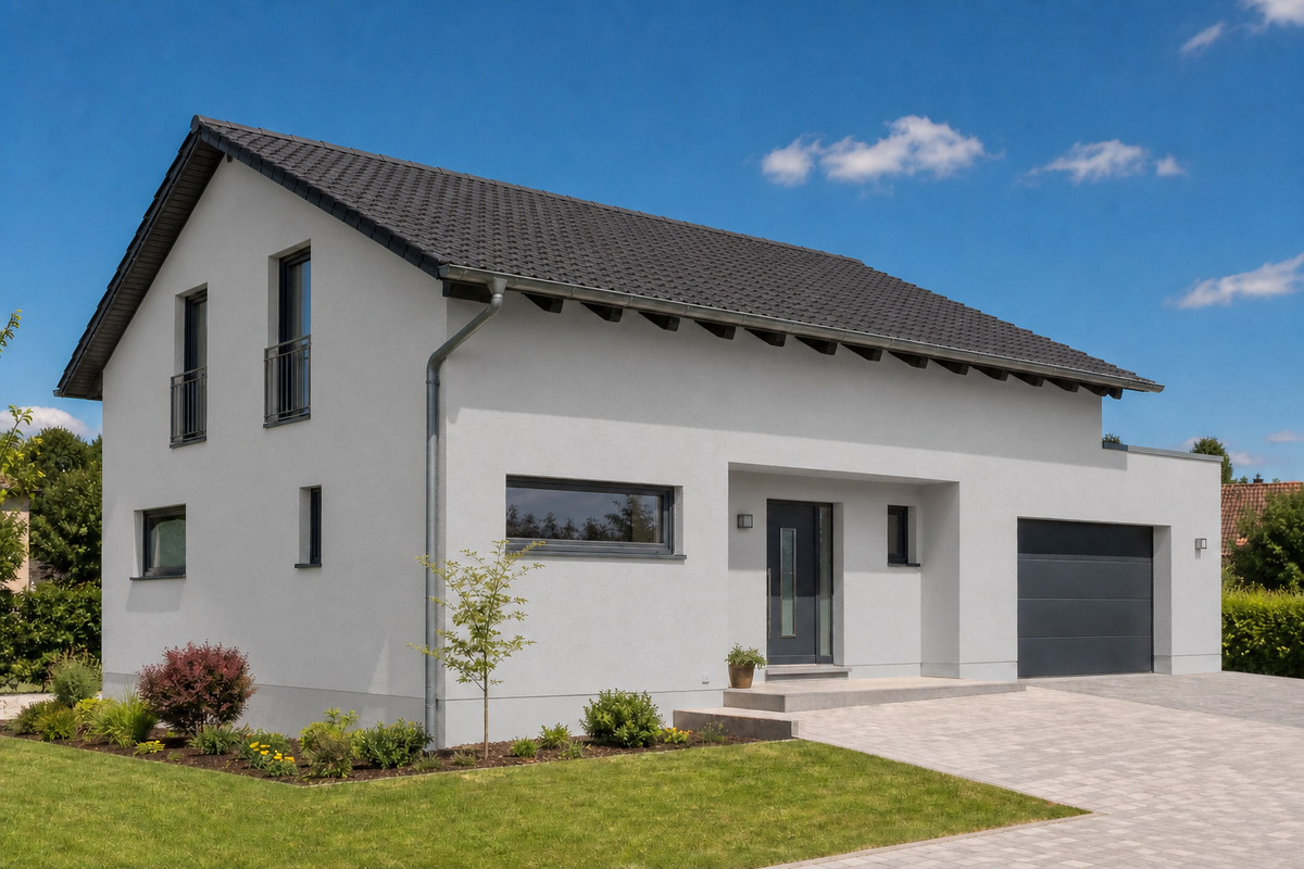 Sto-Strukturputz K – Farbton-Beispiel im Raum