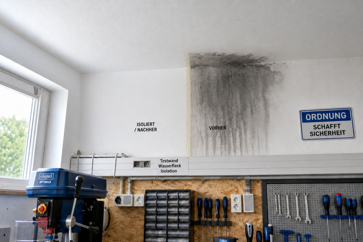StoColor Isol Spray – Farbton-Beispiel im Raum