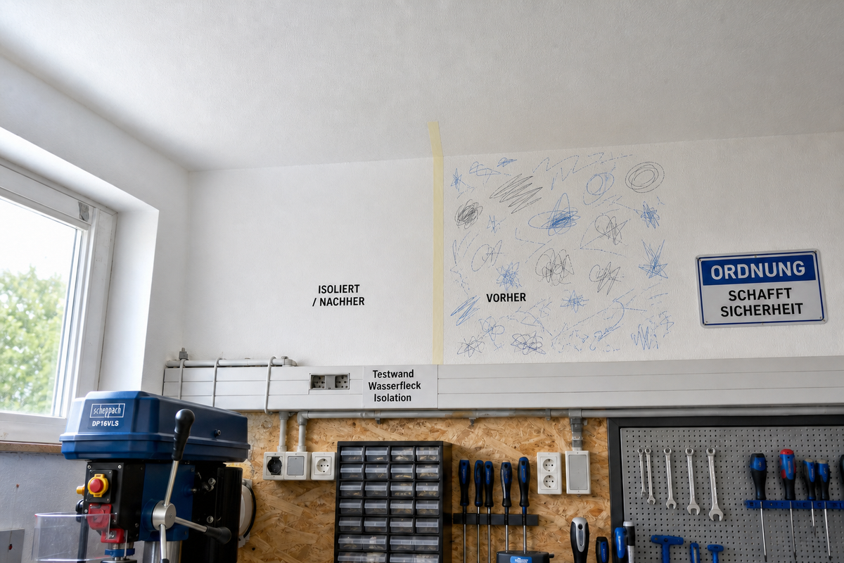 StoColor Isol Spray – Farbton-Beispiel im Raum