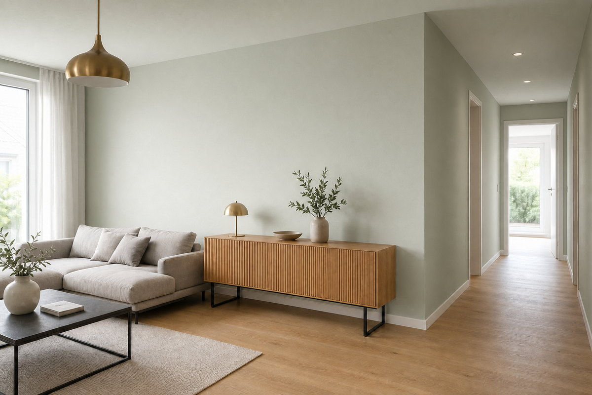 StoColor Opticryl Satinmatt – Farbton-Beispiel im Raum
