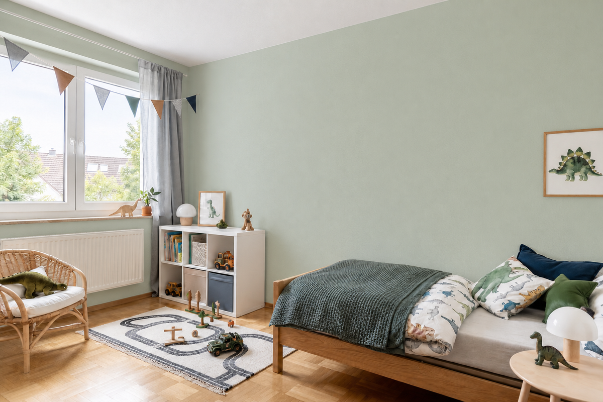 StoColor Saphir KF – Farbton-Beispiel im Raum