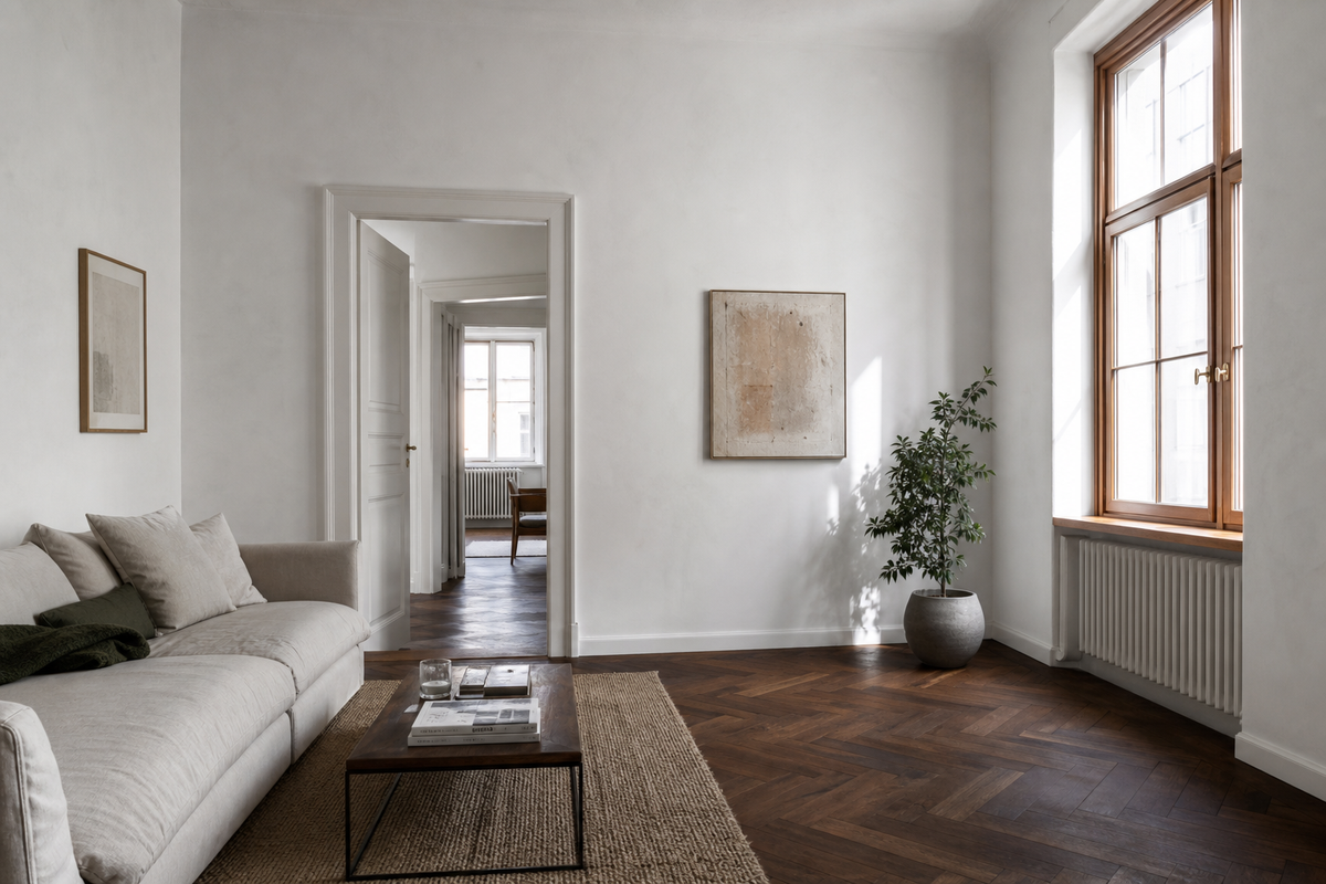 StoColor Sil Mineral – Farbton-Beispiel im Raum