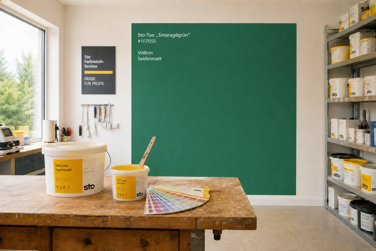 StoColor Tint – Farbton-Beispiel im Raum